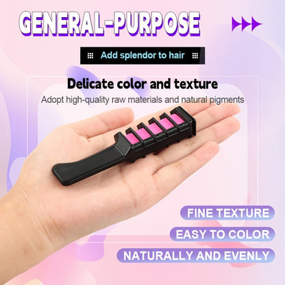 Hair Dye Chalk Comb 14-Color Set — Temporary Washable Hair Color, Plant-Based Squalane & Glycerin Formula, Vibrant Creative Styles for Parties & Events, Safe for All Hair Types