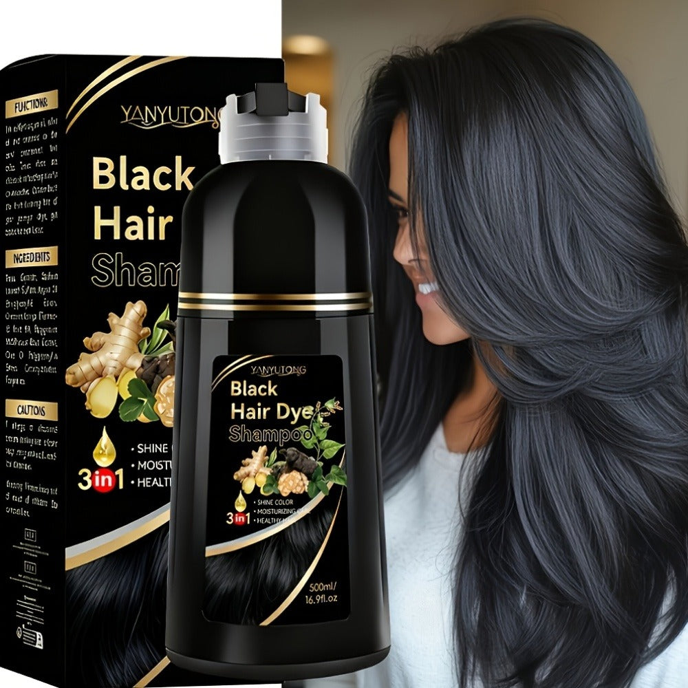 Hair Dye Shampoo 3-in-1 Herbal Ammonia-Free Quick Color in 15 Minutes - Long Lasting 30 Days Semi Permanent Hair Color Moisturizing Cleansing Black Brown Red Chestnut Multi Color