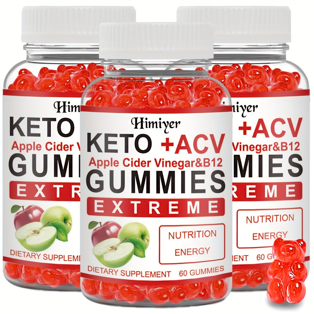 [Keto + ACV Gummies] (1/3pcs) - [KETO + ACV GUMMIES] Apple Cider Vinegar Contains B12 And B6 - A Nutrient-rich Vitamin Supplement, Suitable for Men And Women. Maintain Concentration, Gentle Intestines, Shiny Skin, Antioxidant. [ Worth Buying Back