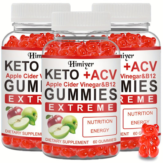 [Keto + ACV Gummies] (1/3pcs) - [KETO + ACV GUMMIES] Apple Cider Vinegar Contains B12 And B6 - A Nutrient-rich Vitamin Supplement, Suitable for Men And Women. Maintain Concentration, Gentle Intestines, Shiny Skin, Antioxidant. [ Worth Buying Back