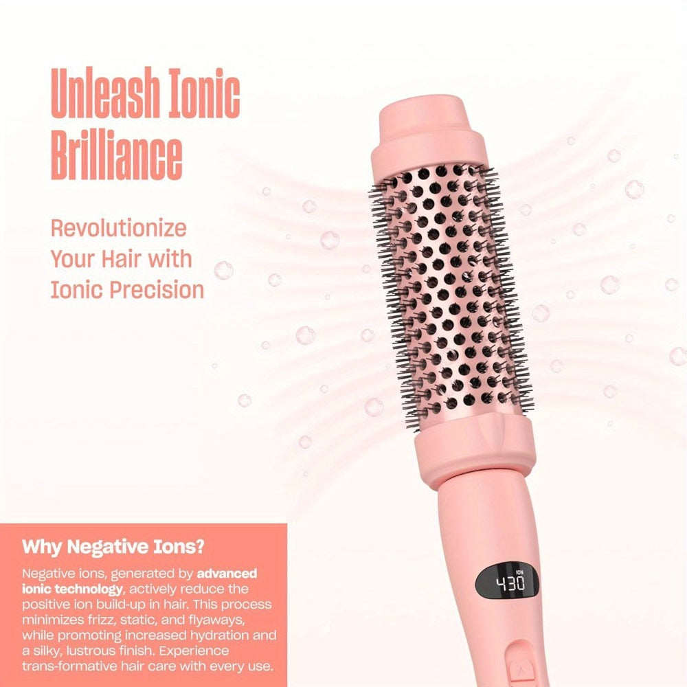Twist Pro Thermal Brush - 1.5 Inch Heated Round Brush, Effortless Salon Finish, Dual Voltage Travel-Friendly Styling Tool, Anti-Scald, Heats In 20s