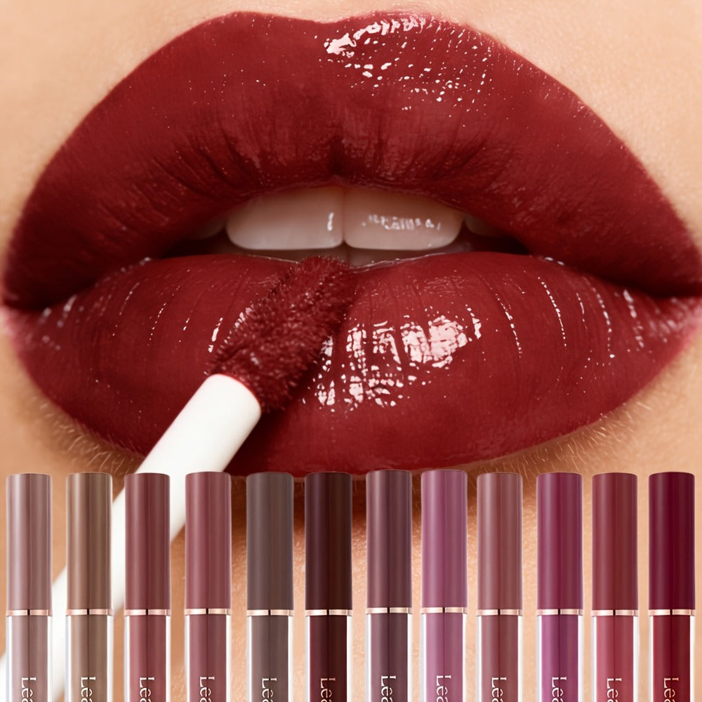 12pcs Lip Gloss Set, Non-stick And Non-fading, Long-lasting - High Color Display, Moisturizing, Waterproof, Hydrating Texture Lip Gloss Suitable for All-day Use, Easy to Apply - Suitable for All Skin Tones And Occasions, Perfect Holiday Gift