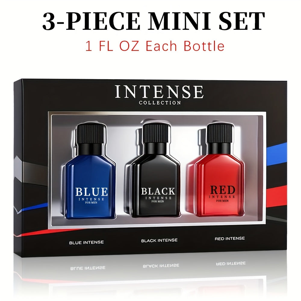Cologne Gift Set for Men 3 Piece EDT Spray | Absinthe Lemon Sage Fragrance Long Lasting Eau de Toilette | Mini & Full Size Options Daily Dating Holiday