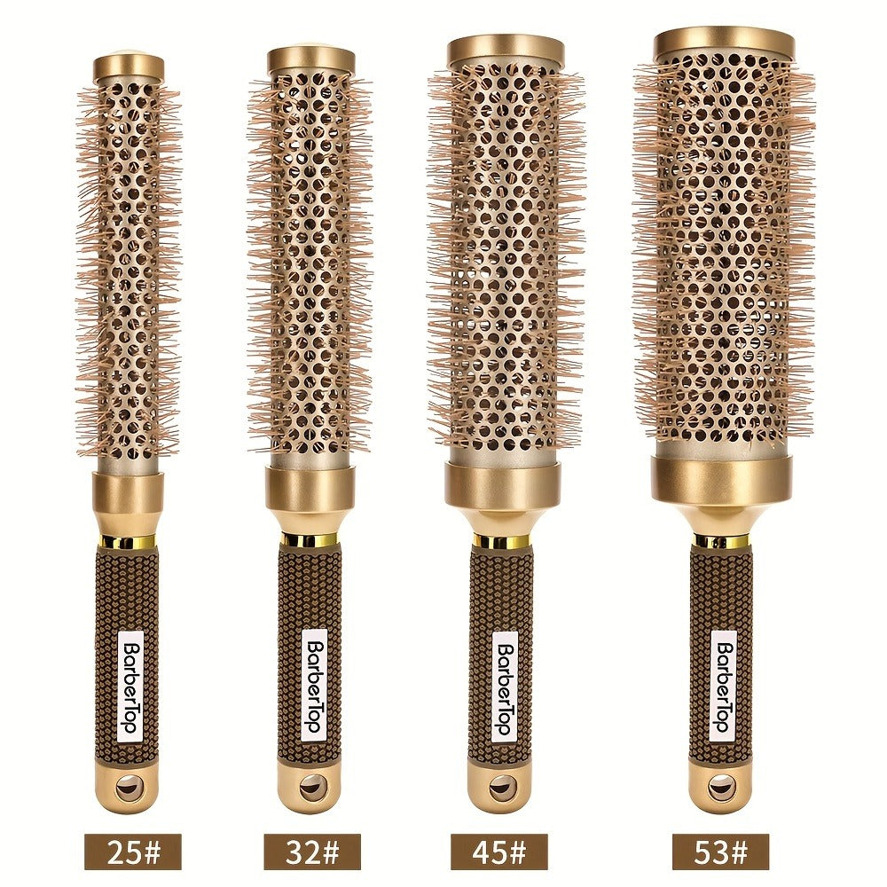 1 Extended Women's Styling Roller Comb, A High-temperature Resistant Professional Round Hair Brush with Nano Thermal Ceramic And Ion Technology, Suitable for Voluminous Bangs And Wavy Curls, Curling Styling Tool (extended Version)