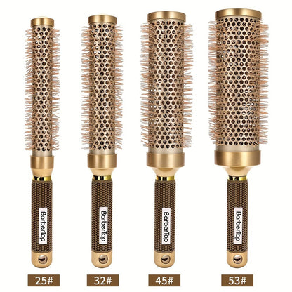 Round Hair Brush Nano Ceramic Ion Professional – Heat Resistant Styling Roller Comb for Voluminous Bangs, Wavy Curls & Blow Dry – 4 Sizes: 25mm, 32mm, 45mm, 53mm
