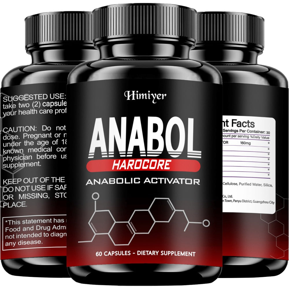 1/2/3pcs Anabol Hardcore Anabolic Activator, Dietary Supplement for Men - Advanced Energy, Strength, And Wellness Formula, 60 Capsules, 2-Year Shelf Life