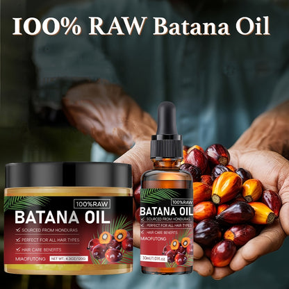 Batana Hair Oil 2-Pack Pure Honduran Natural Formula - Scalp Nourishing Strengthening Repair Oil for Dry Damaged Brittle Thinning Hair Breakage Split Ends Women Men