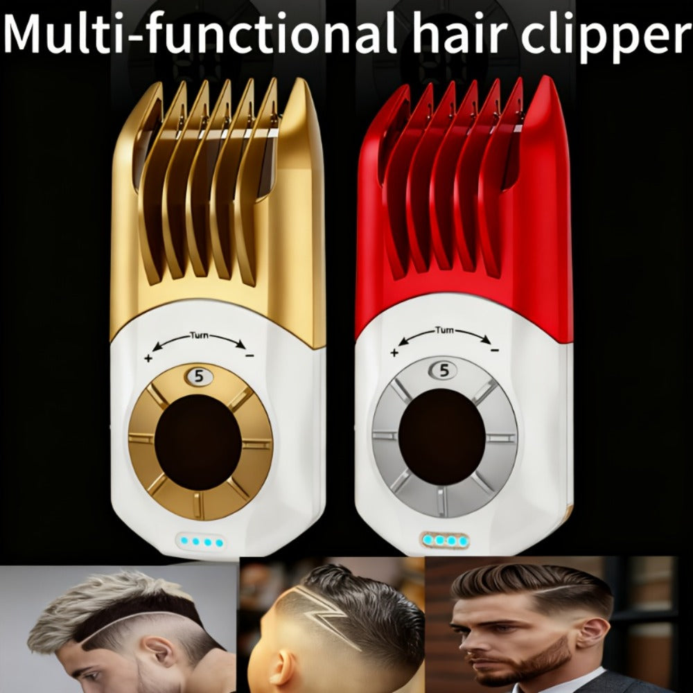 Hair Clipper Set for Men Professional Electric Beard Trimmer Rechargeable 5-Speed LED Display Hair Carving Grooming Kit Father's Day Gift