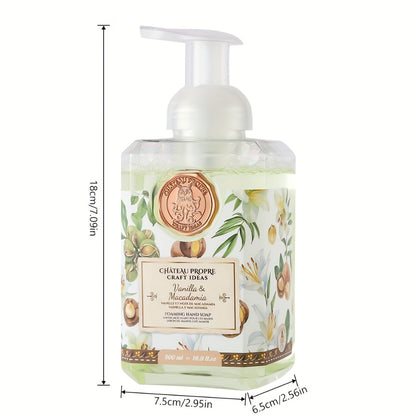Foaming Hand Soap 500ml – Coconut Oil Formula, Cruelty-Free Moisturizing Foam Soap for Bathroom & Kitchen | Fresh Scents: Vanilla, Citrus, Guava, Coconut & More | 1pc or 2pcs Set