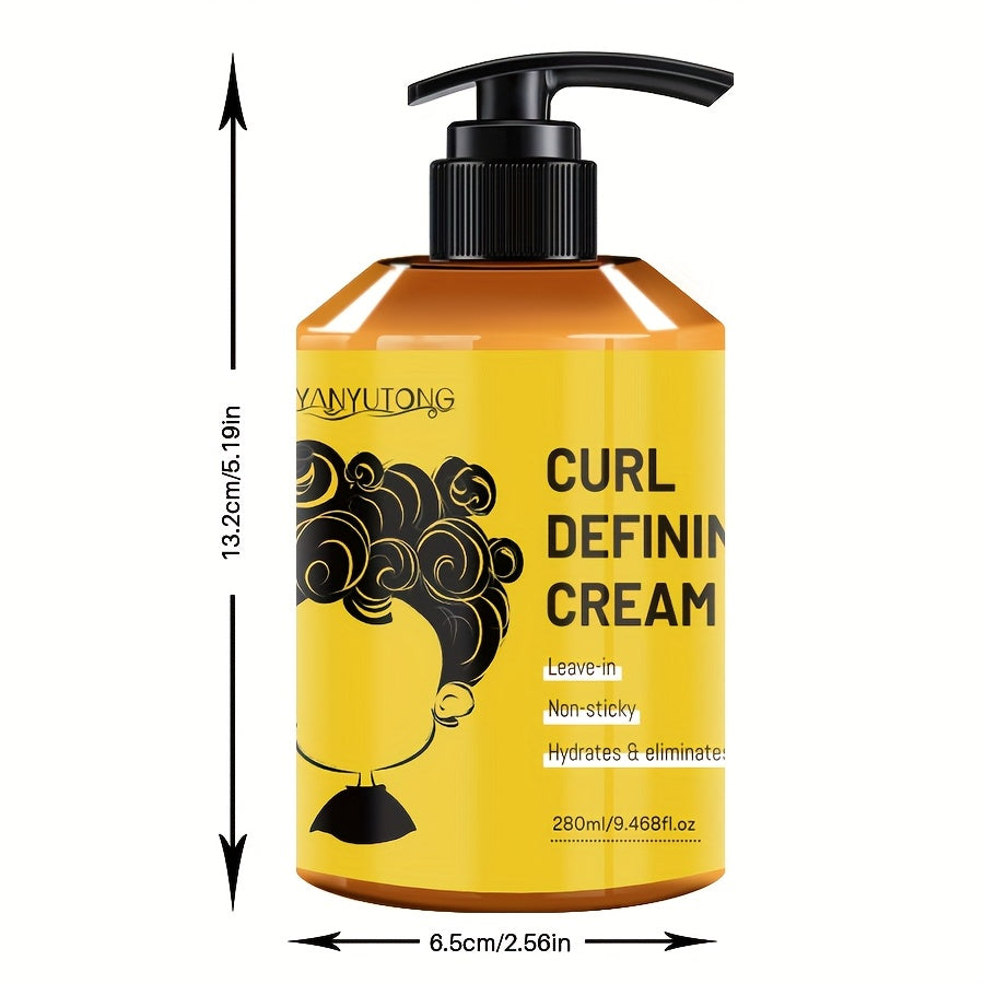 Adult Curling And Styling Cream | 1 Bottle, 9, 47 Oz | Argan Oil | Moisturizing, Long-lasting Styling, Controlling Frizz, Non Greasy | Hairstyle Design | Suitable For Regular, Wavy, And Curly Hair | Fashionable Bottle Body Design