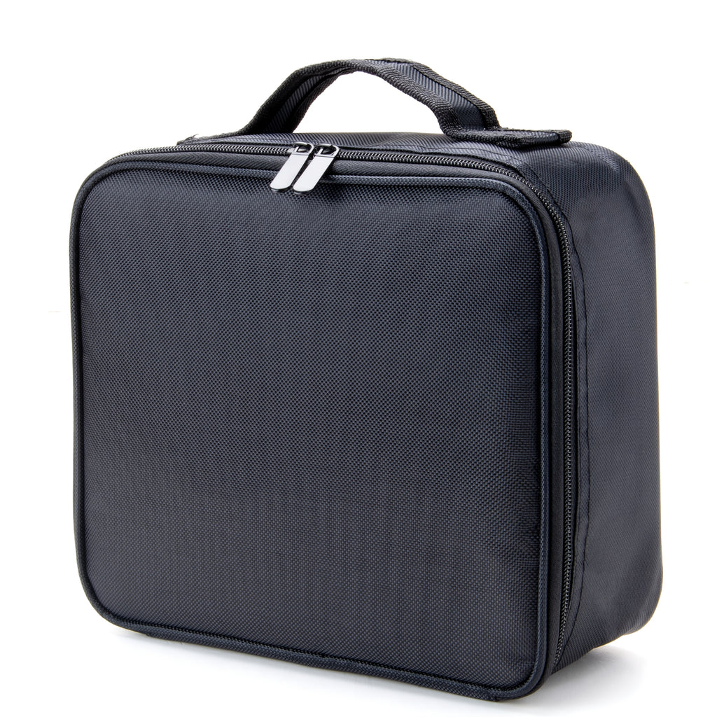 Women' Large Capacity Makeup Bag Compatible for - Brandable Cosmetic Organizer | Durable Travel Toiletry Case with Sturdy Handle, Soft Portable Beauty Storage Pouch | - Fabric for Skincare, Brushes, Lipstick ()
