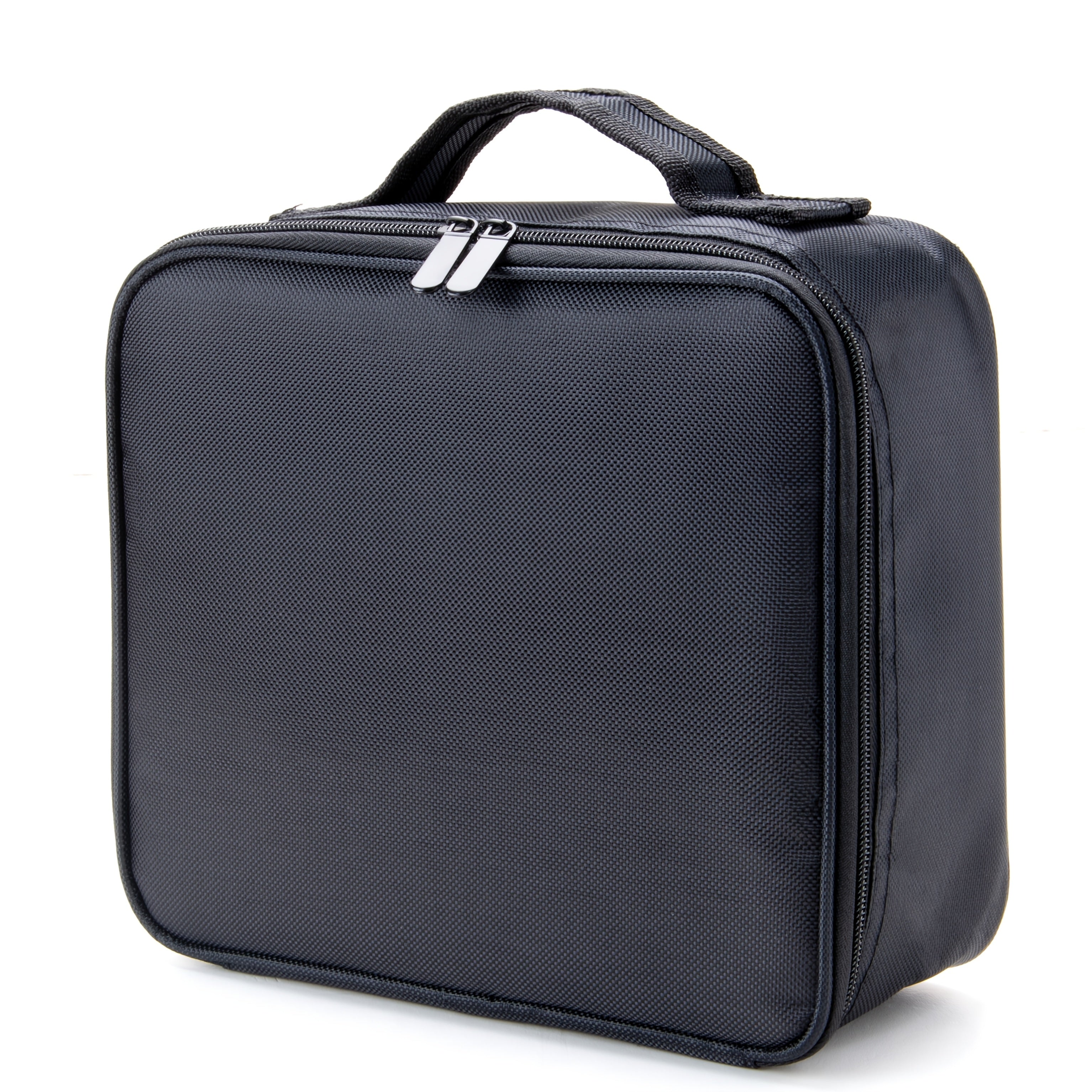 Women' Large Capacity Makeup Bag Compatible for - Brandable Cosmetic Organizer | Durable Travel Toiletry Case with Sturdy Handle, Soft Portable Beauty Storage Pouch | - Fabric for Skincare, Brushes, Lipstick ()