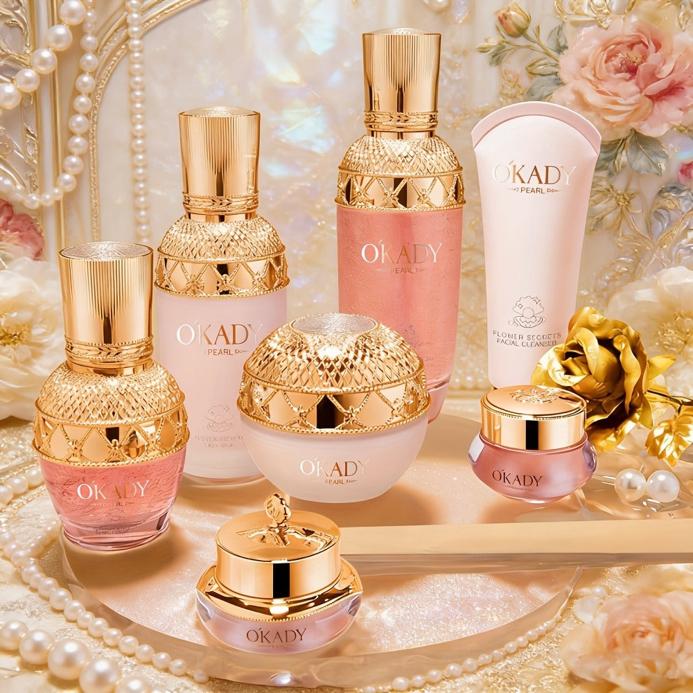 Flower Secret Luxury Skin Care Gift Box, High Content - Skin Moisturizing, Skin, Facial Skin Care, 7pcs Skin Care Set, The Best Choice for Gifts, High-quality Luxury Skin Care Gift Box