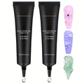 3D Nail Gel - Nail Art Sculpting Gel Nail Gel 0.51oz*2 No Wipe Clear Gel Nail Gel, Nail Design DIY Nail Art for 3D Gel Nail Polish Painting Nail Painting Gel Decoration Nail Art