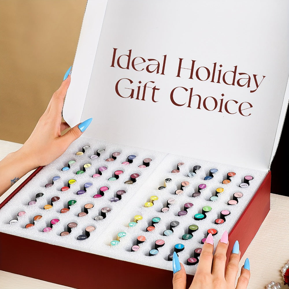 ROSALIND 100pcs Gel Nail Polish Set-92pcs Colorful Soak Off Gel Polsih with 8 Bottle Gel Base Top Coat Matt Top Coat Gel Nail Polish for All Season Nail Art Salon Gift Or Home