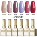 Spring Nail Trends 2025 Holographic Nails 6Colors 0.51oz New Popular rainbow, candy macaroon Nail Gel Semi Permanent Nail Art Soaking LED Nail Salon Nail Salon Gel Seasonal Nail Art, Nail Gel Polish Color Set, Permanent Nail Makeup