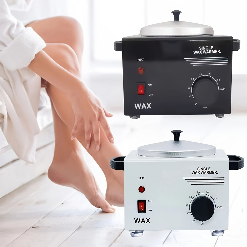 Wax Heater Warmer Electric Hot Facial Skin Hair Removal Pot SPA Tool Salon Adjustable Temperature Single-Wax Warmer(US)