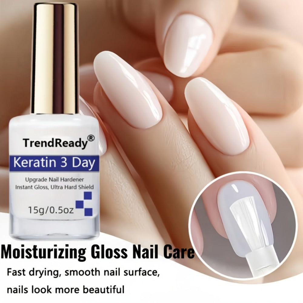 2PCS 0.51oz Nail Hardener | White Nail Hardener Extra Strong For Weak Nails | Long Lasting & Fast Drying Nail Polish For Weak Splitting Break | Manicure Essentials, Nail Care, Smoothes Nails | Halloween Gift, Christmas Gift, Nail Oil