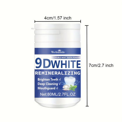 Hydroxyapatite Tooth Powder 2pcs Remineralizing Deep Cleaning Whitening Mint Flavor Fresh Breath Toothpowder for Daily Oral Health Hygiene Gift for Men Women