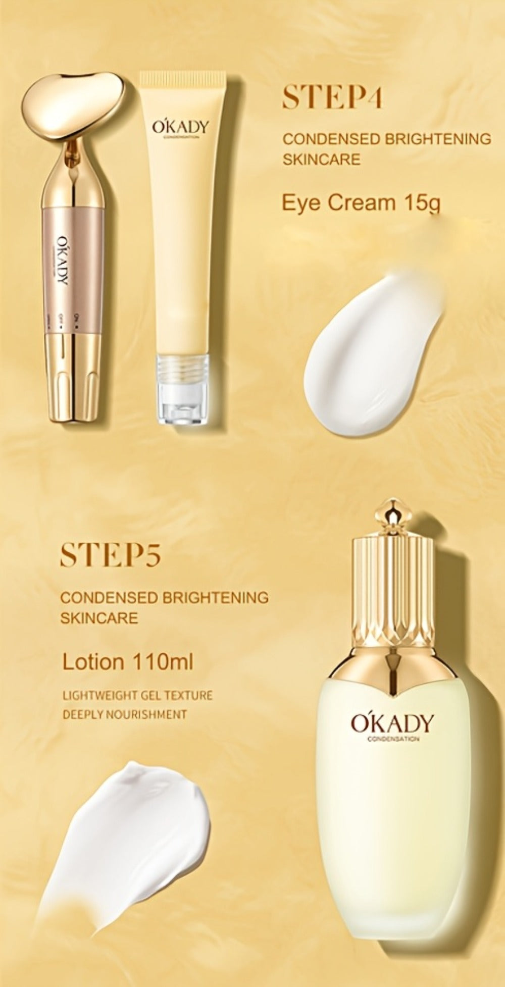 OKADY Ginseng Skincare Set | Make Skin Younger-Looking Alcohol-Free Hypoallergenic Cleansing, Purifying Skin Quick Absorption Facial (Ginseng - 9pcs Set) A Gift for A Lady. Thanksgiving Gift Send Mom, Send Girlfriend