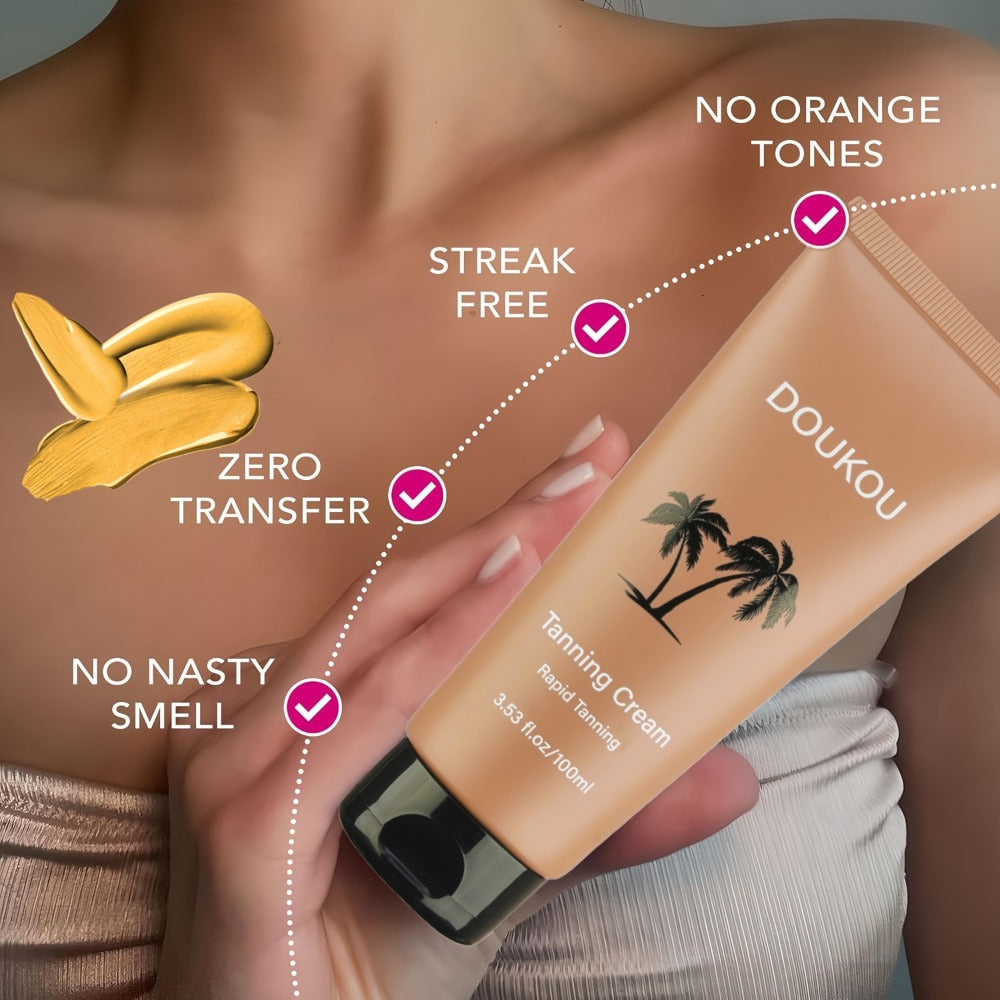 Self Tanner Lotion 100ml — Non-Streaking Sunless Tanning Lotion for Natural-Looking Tan, Mineral Formula Body Tanning Cream for Women & Men