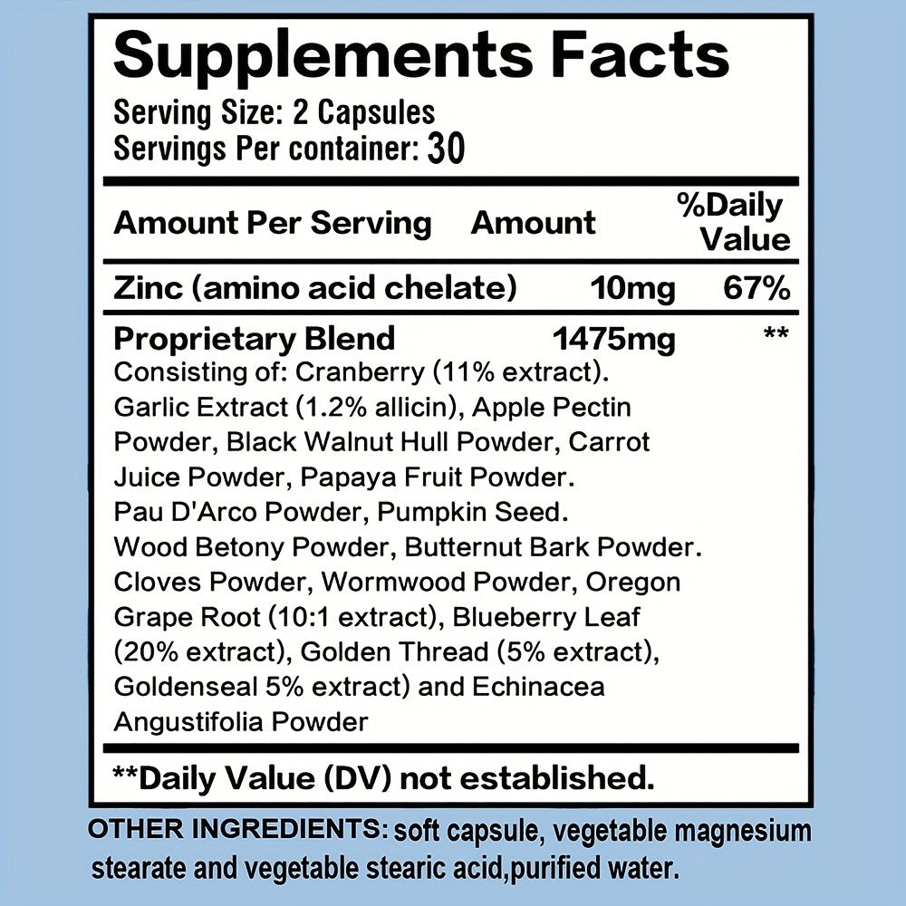 [Premium Intestine Health] Premium Intestine Health with Black Walnut, Wormwood Powder & More - Colon Health - 60 Softgels