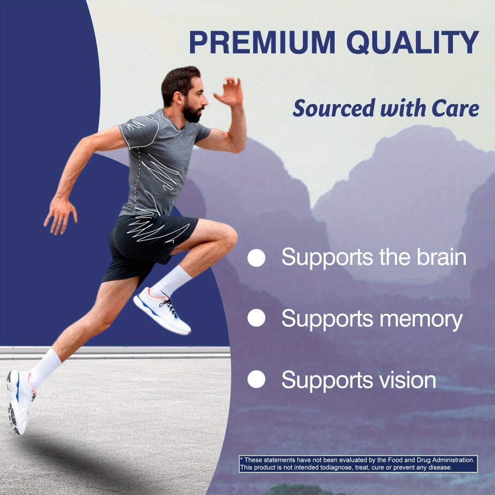 Omega 3 Fish Oil - with EPA & DHA, Omega-3, Triple Strength Omega 3 Fish Oil Supplement, for Eye Brain and Heart Health - 120pcs