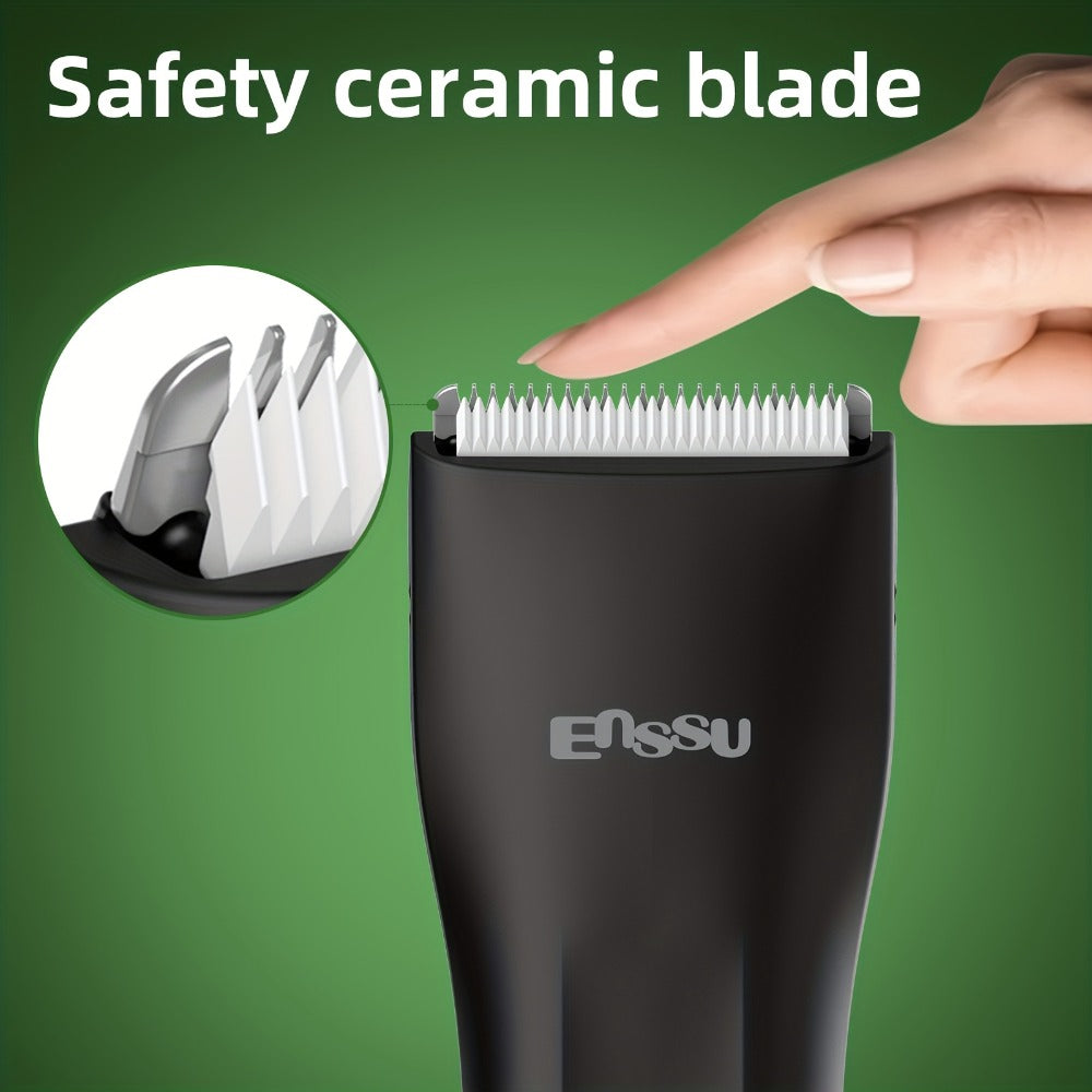 Ball Trimmer for Men - IPX7 Body Hair Trimmer, Ceramic Blade, LCD Battery Display, Replaceable Blade Head, Electric Groin & Pubic Shaver ES006