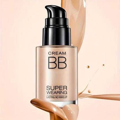 BB Cream and Setting Powder Set 2pcs with Tools Moisturizing Concealer Oil Free Matte Long Lasting Face Makeup for Women Light Natural Skin Tone