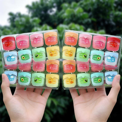 Lip Gloss Bulk Pack 32 Pcs Moisturizing Fruit-Flavored Lip Mask & Primer 7g Each - Hydrating Nourishing Lip Care for All Skin Types Valentine Gift Stocking Stuffer Women Beauty Set