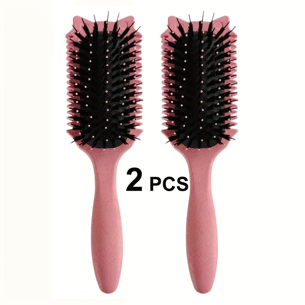 Detangling Brush for Curly Hair 1/2 Pcs – Flexible Bristles Reduce Breakage & Frizz, Gentle Scalp Massage, Wet & Dry Use, Wavy Coily Hair Care Tool