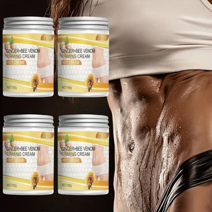 Body Firming Cream with Glycerin and Vitamin E - 4 Pack 100g/3.52oz Each Moisturizing Toning Lotion for Abdomen Arms Legs Back Waist Skin Tightening All Skin Types Daily Care