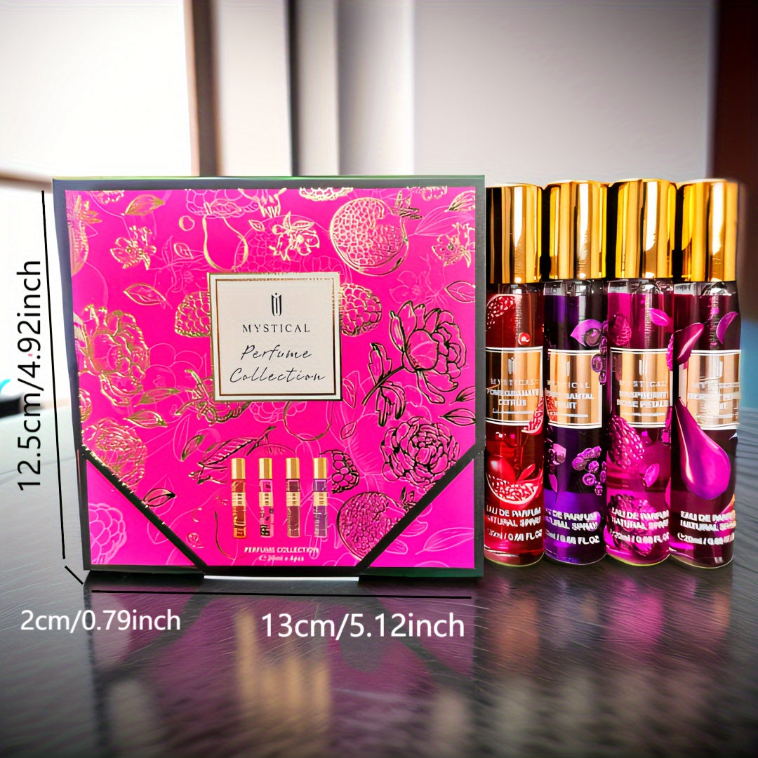 MYSTICAL Women'S Perfume Gift Collection, Fresh And Fruity, Unisex, Convenient Travel Kit, Long-Lasting Scent, Ideal for Mother'S Day, Valentine'S Day, Birthday Suggestions, Everyday Perfume, Suitable for Dates And Gifts
