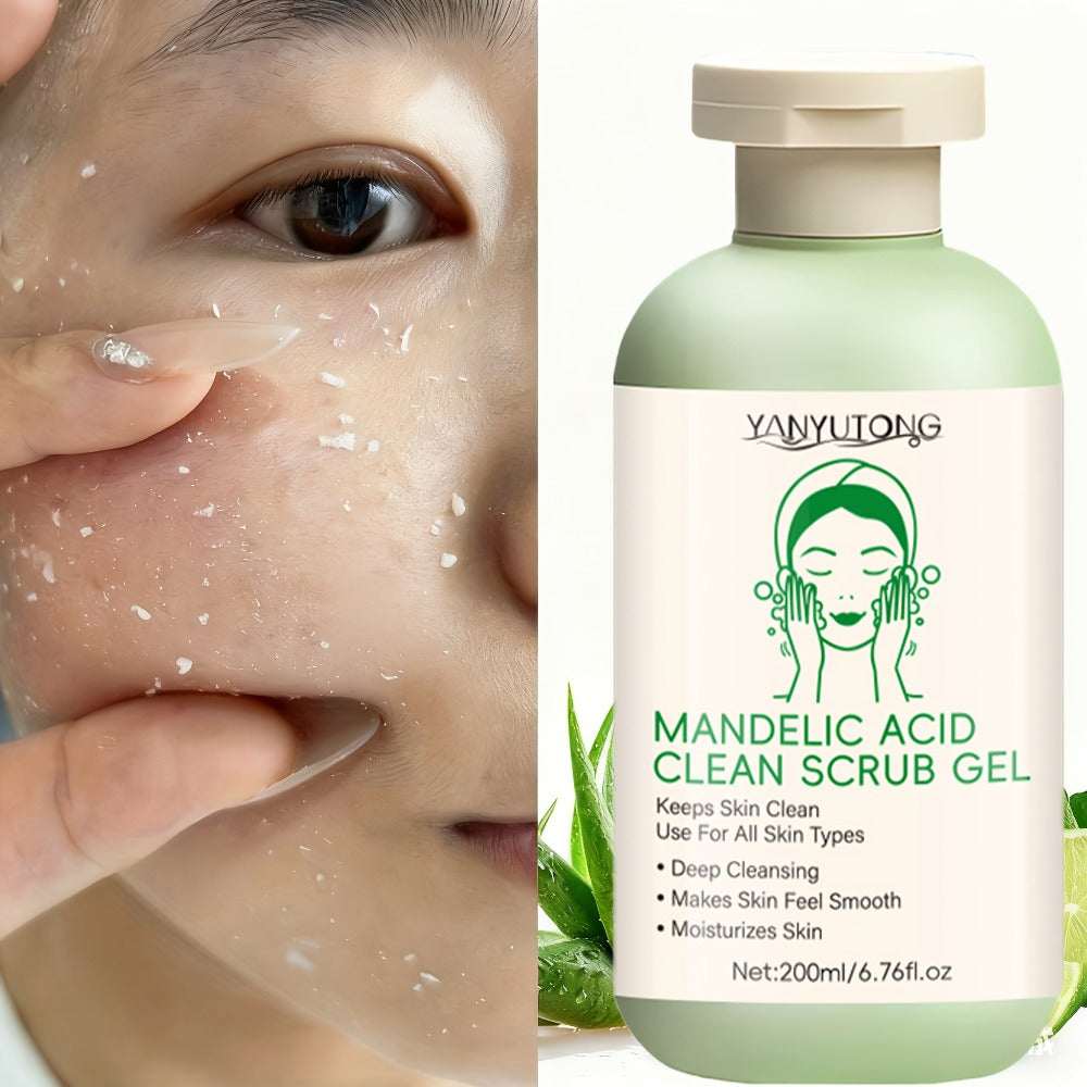 Deep Cleansing Exfoliating Gel, Featuring Mandelic Acid - with Aloe Vera And Rose Extract, Provides Long-Lasting Hydration to Cleanse Pores, Suitable for Daily Use on Both Face And Body