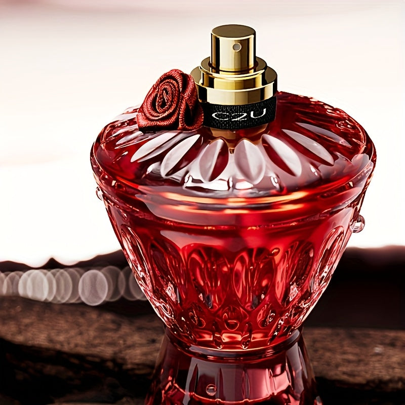 Random 1pc Red Crystal Rose Women'S Perfume, Seductive Floral Woody Scent, Long Lasting Eau De Parfum For Daily Wear Dates Parties, Perfect Gift For Her, Ideal For Valentine'S Halloween Christmas New Year.