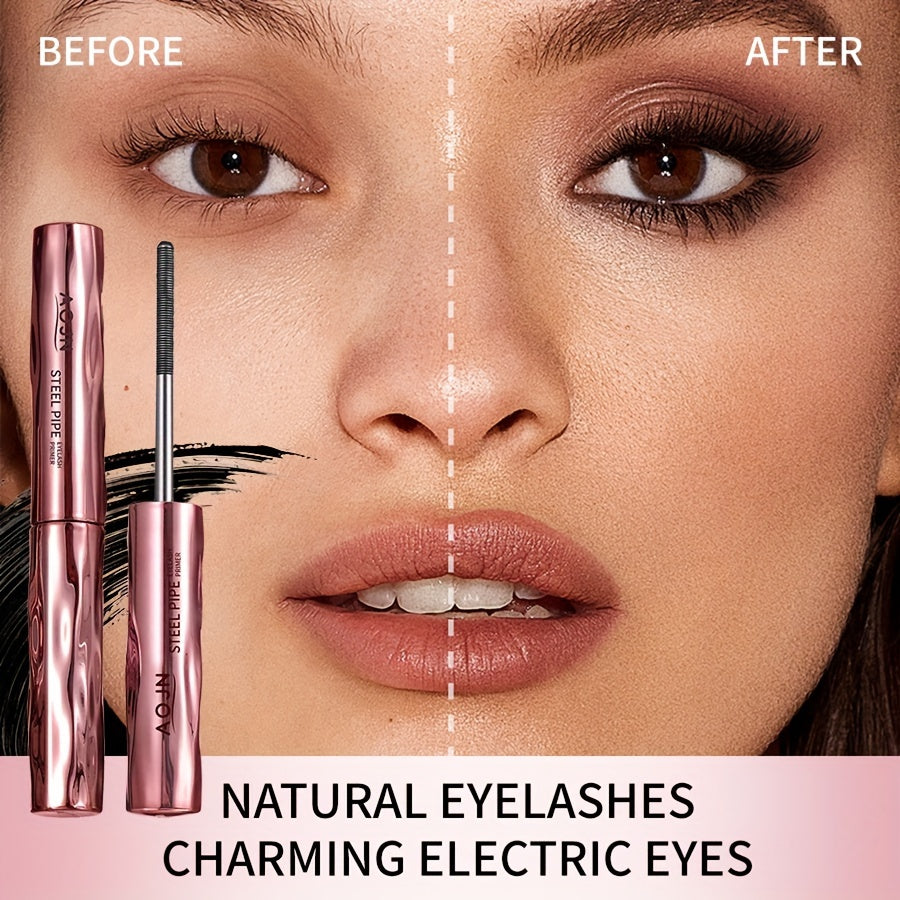 Long-Lasting Waterproof Mascara Primer - 24-Hour Smudge-Proof & Volumizing - with Spiral Brush Head for Curling, Lengthening - All-Day (and Night!) Makeup - Ideal for Everyday, Parties, Travel - Beginner-Friendly Eyelash Primer, Mascara Waterproof, Beginn