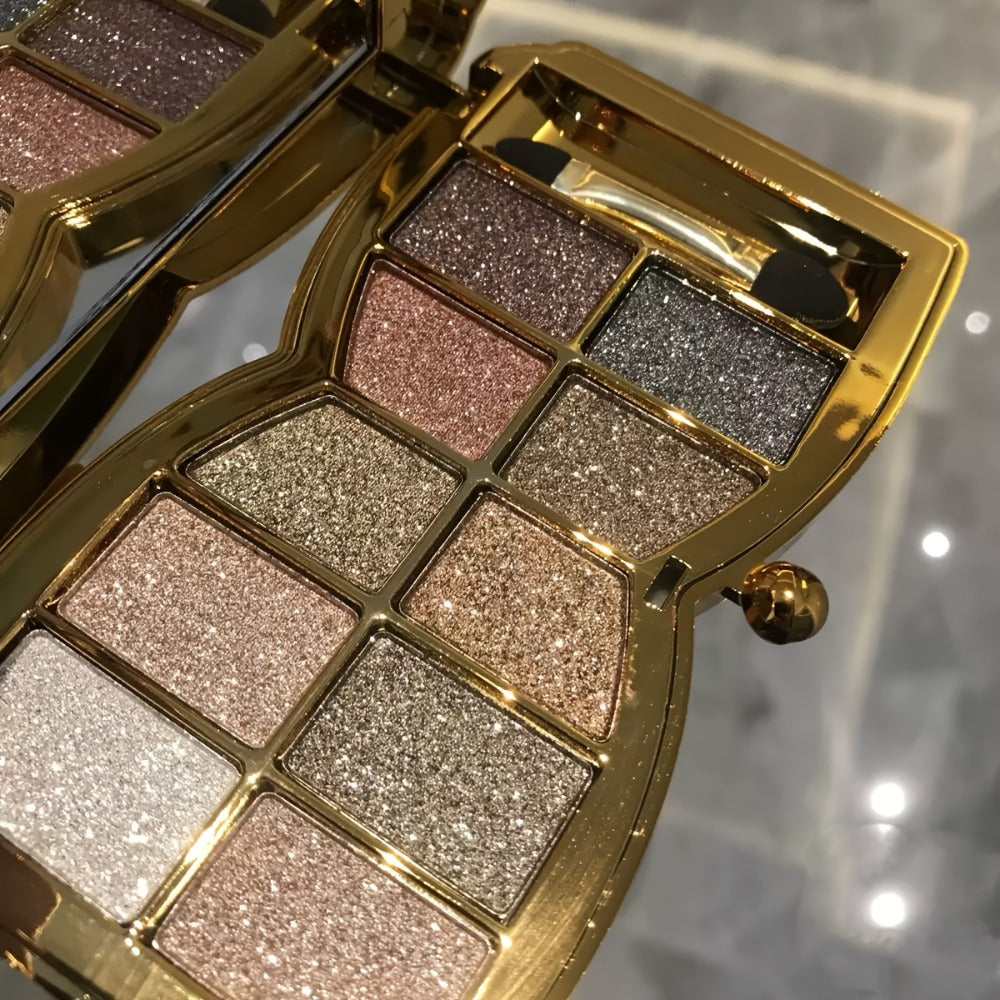 Eyeshadow Palette 10 Colors - Shimmer & Matte Shades with Brush and Mirror, Long Lasting Pigmented Eye Makeup for Festival Party Daily