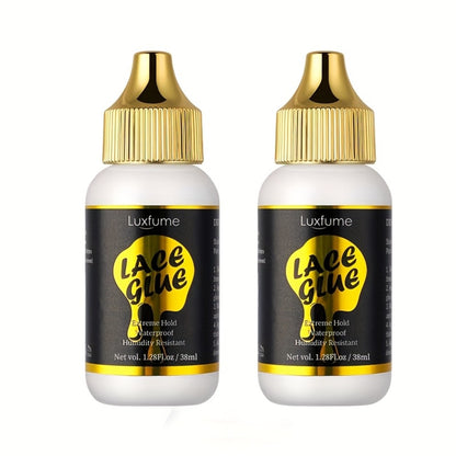 Lace Glue for Wigs Bold Hold Invisible Bonding - Fast Drying Waterproof Extreme Hold Wig Adhesive for Lace Front Wigs Daily Styling 2pcs