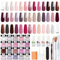 NOCIS 33pcs Impregnation Powder Nail Art Kit - Dip Manicure Kit with 20 pink purple brown Glittering Colors, Top/Primer Activator, and French Style Nail DIY Essentials for Salon-Quality Results at Home - Perfect Gift for Girls