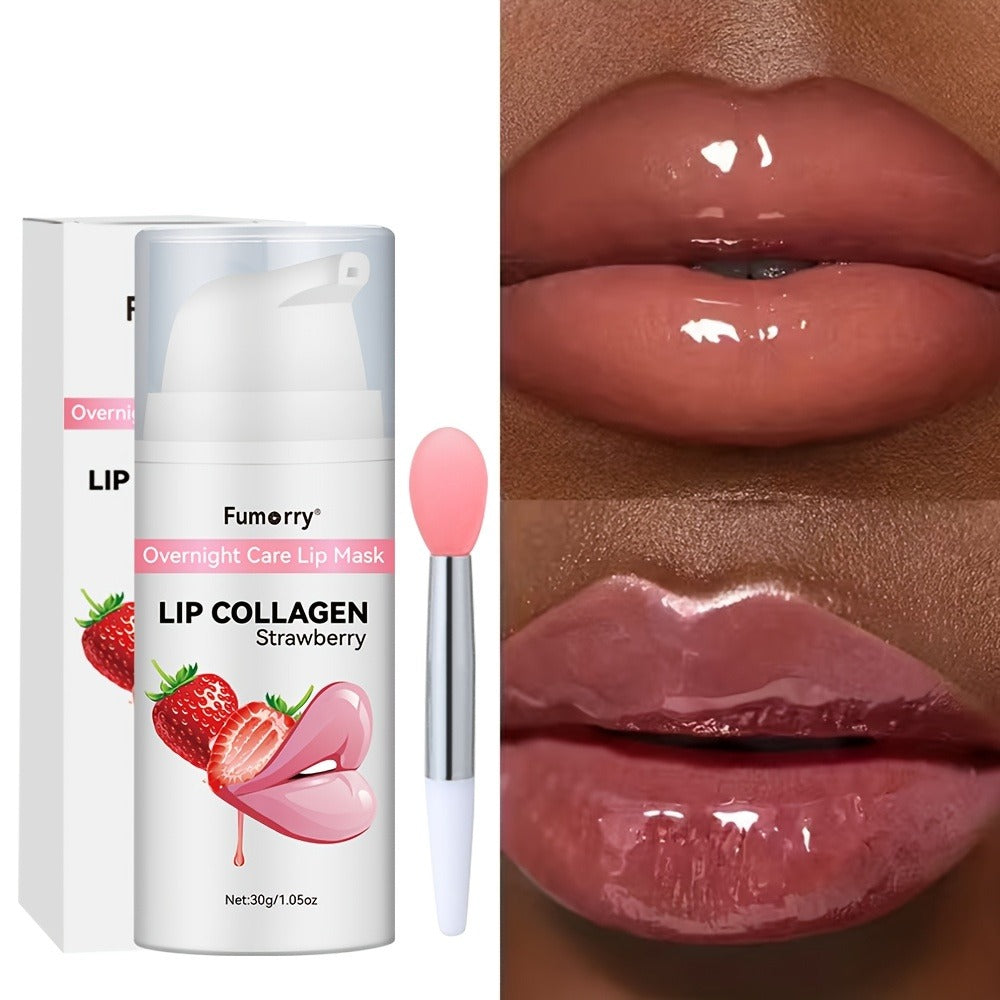 CollagenPlump Lip Mask - Moisturizes Night Care Revitalize Your Lips, Repairs, and Protects Dry, Cracked Lips - Large capacity 30g