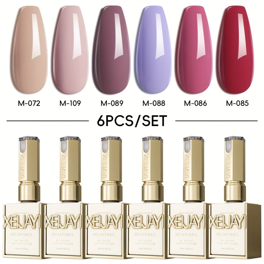 Spring Nail Trends 2025 Holographic Nails 6Colors 0.51oz New Popular rainbow, candy macaroon Nail Gel Semi Permanent Nail Art Soaking LED Nail Salon Nail Salon Gel Seasonal Nail Art, Nail Gel Polish Color Set, Permanent Nail Makeup