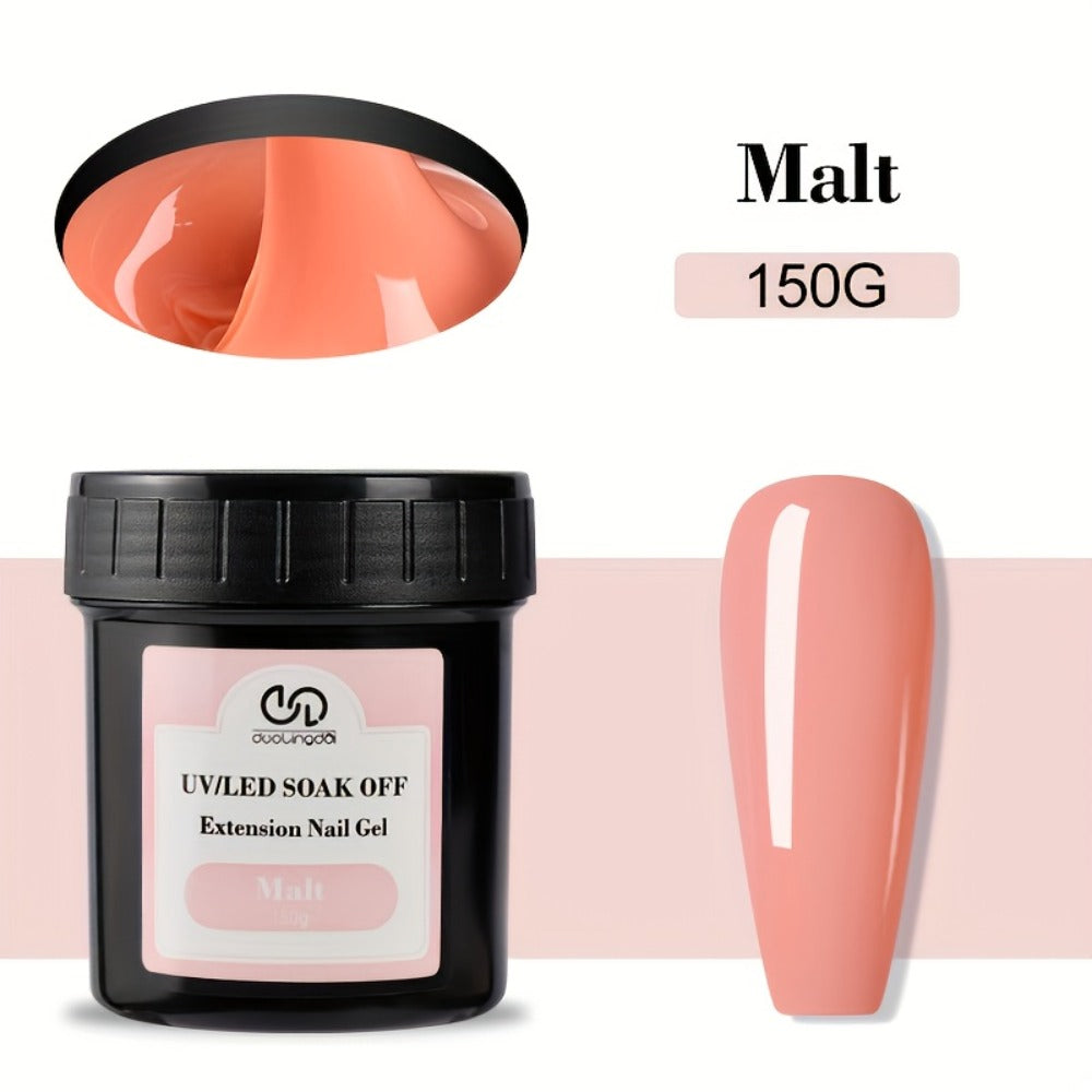 Builder Gel Nail Kit /LED Nail Extension Gel, Clear White Pink Nude Pink Color Thickening Apex Nail Strengthener Professional Nails Art Manicure Set Salon Home DIY, 150g