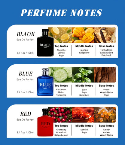 Cologne Gift Set for Men 3 Piece EDT Spray | Absinthe Lemon Sage Fragrance Long Lasting Eau de Toilette | Mini & Full Size Options Daily Dating Holiday
