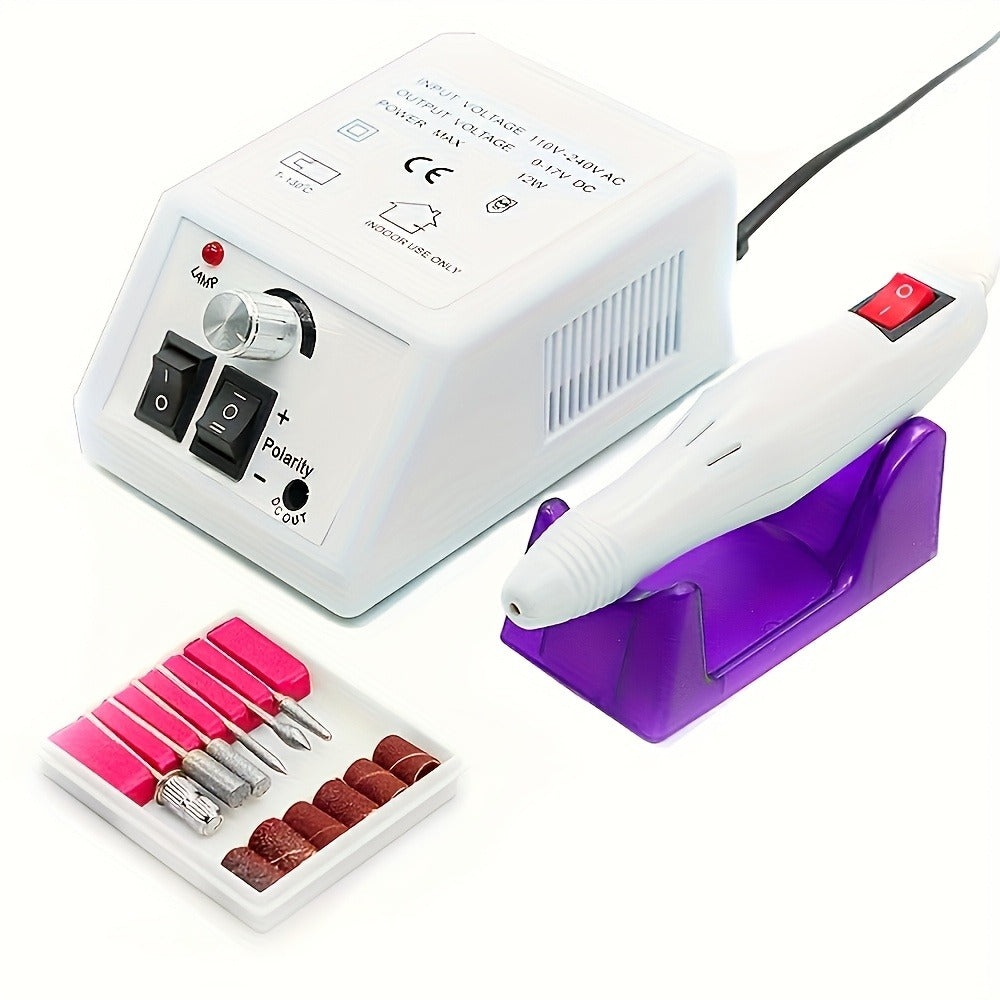 20000RPM Electric Nail Machine Desktop Equipment with Milling Cutters Bits Set Gel Cuticle Armor Removal Pedicure Manicure Tool Professional Electric Nail Drill Milling Machine for Manicure Pedicure Files Tools Kit Nail Polisher