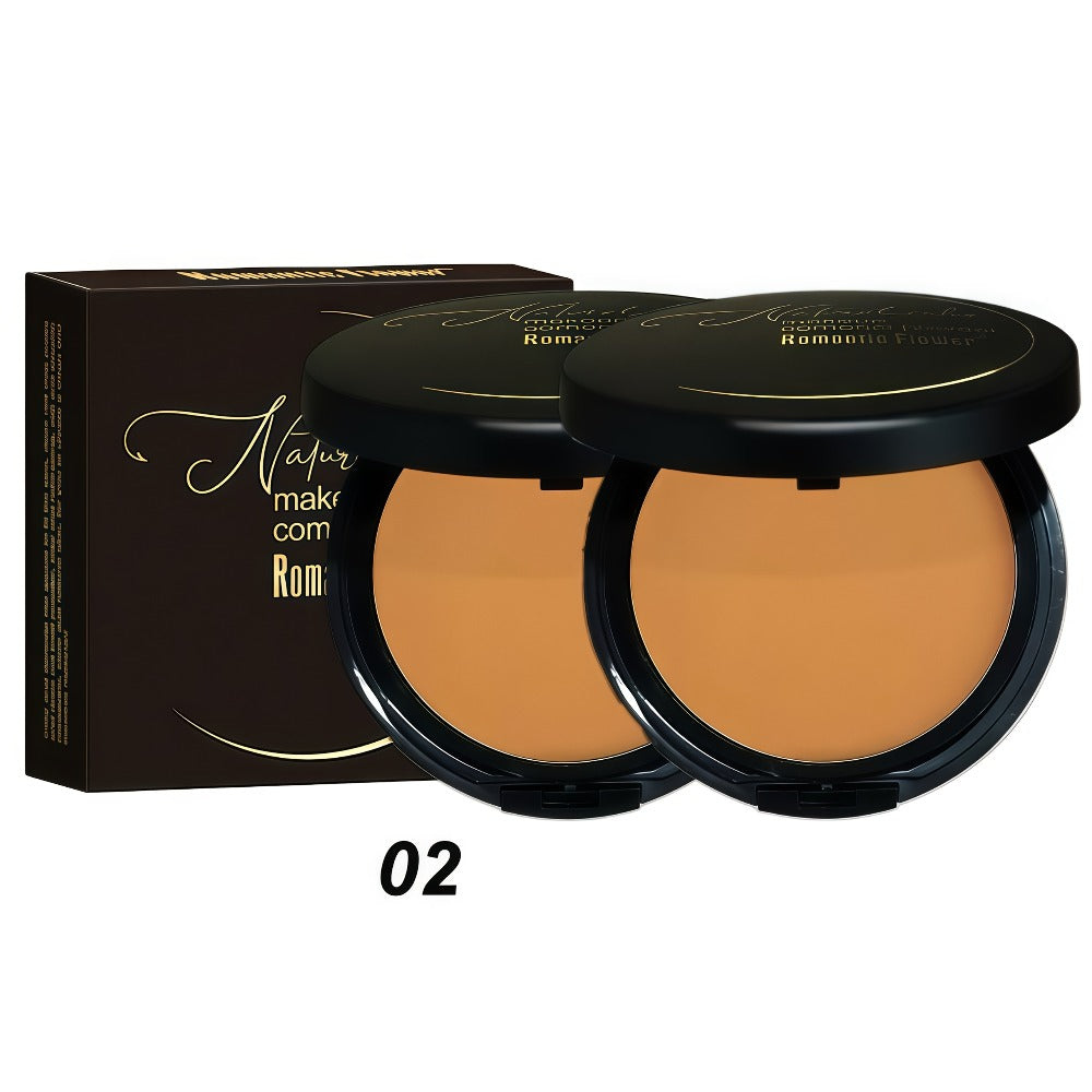 Matte Setting Powder Palette Waterproof Sweat-Proof Buildable Coverage Squalane Formula Brightening Contouring Face Powder for All Skin Tones