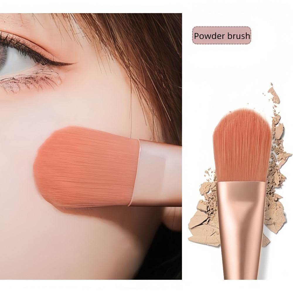 16pcs Makeup Brush Set, Including Blush Brush, Angled Eyebrow Brush, Powder Brush, Eyeshadow Brush, Nose Contour Brush, Lip Brush| Portable Makeup Tools Suitable For Women, Fragrance-free Beauty Tools For The Face For Beginners And Makeup Lovers
