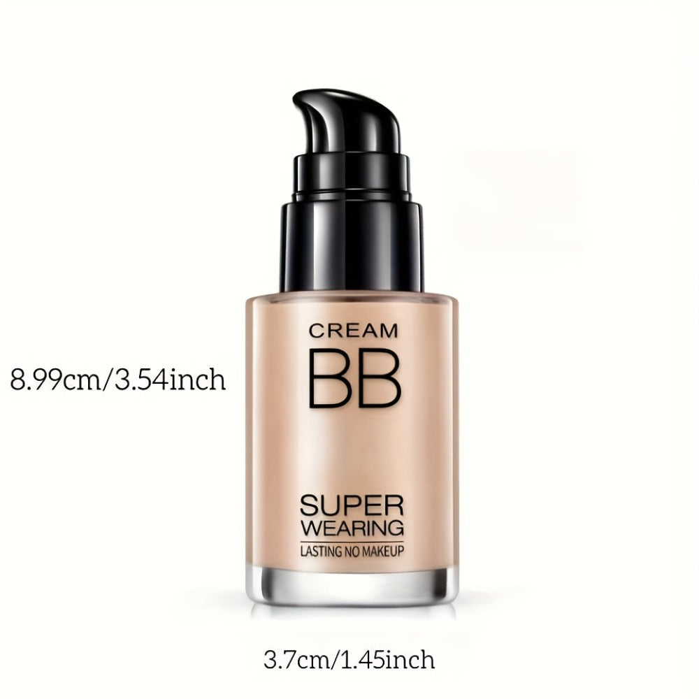 BB Cream and Setting Powder Set 2pcs with Tools Moisturizing Concealer Oil Free Matte Long Lasting Face Makeup for Women Light Natural Skin Tone