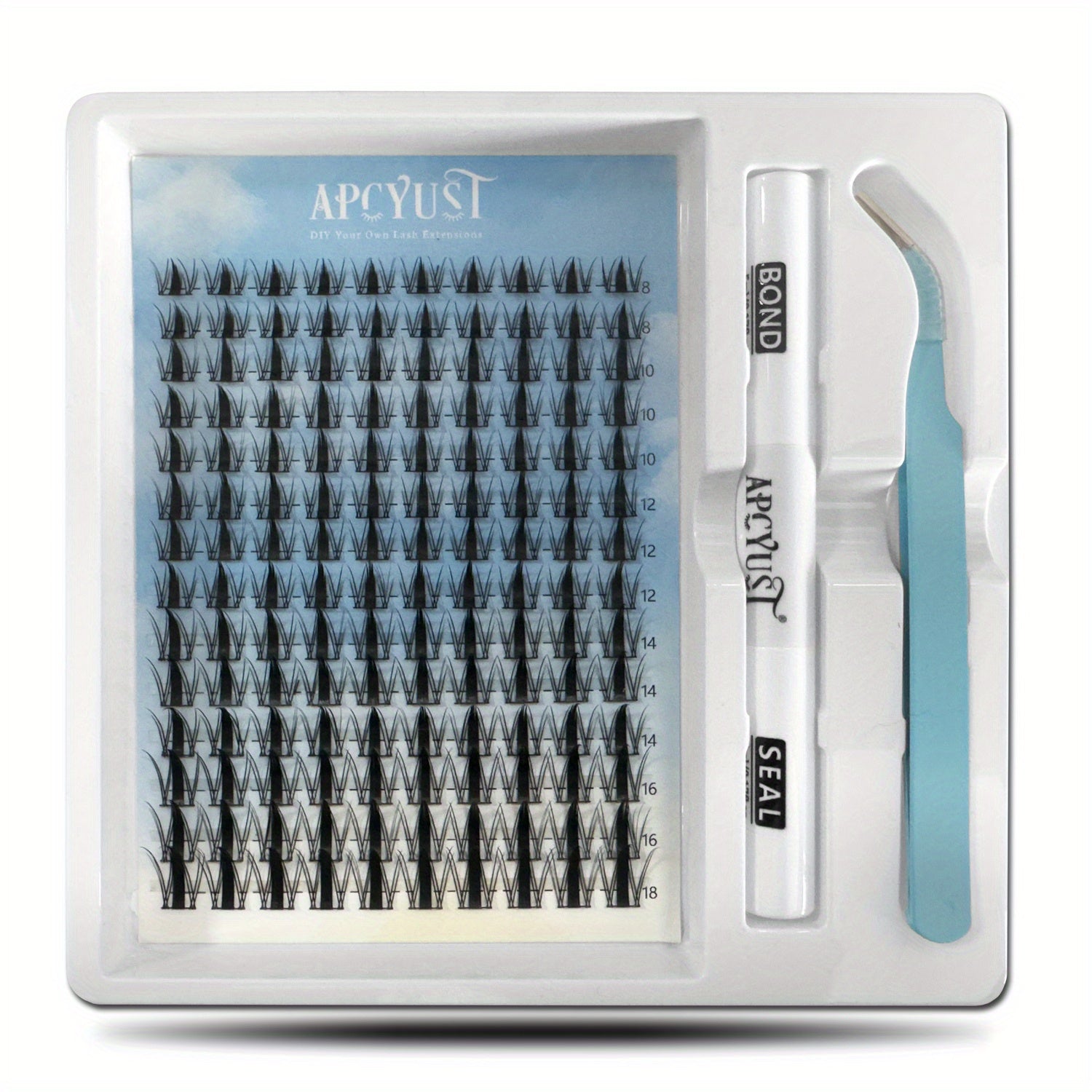 Fairy Lash Clusters Kit, 8mm-18mm Manga C Curl Anime Eyelash Extension Kit Individual Spike Lashes Volume Natural With Spikes Wet-Look Spiky