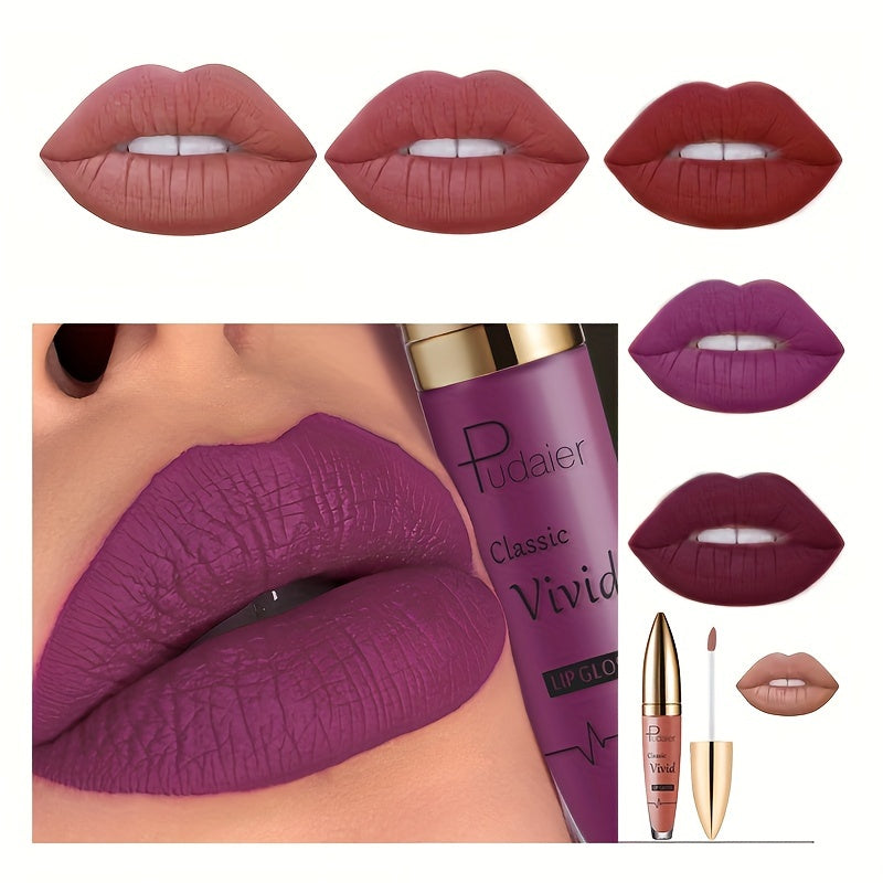 Pudaier Matte Nude Liquid Lipstick Offers a Long-Lasting Formula with a Texture That Hydrates And Enhances Lips. It'S a Great Gift for Parties, Available in a Wide Variety of Shades, Perfect for Both Gifting And Makeup Combinations