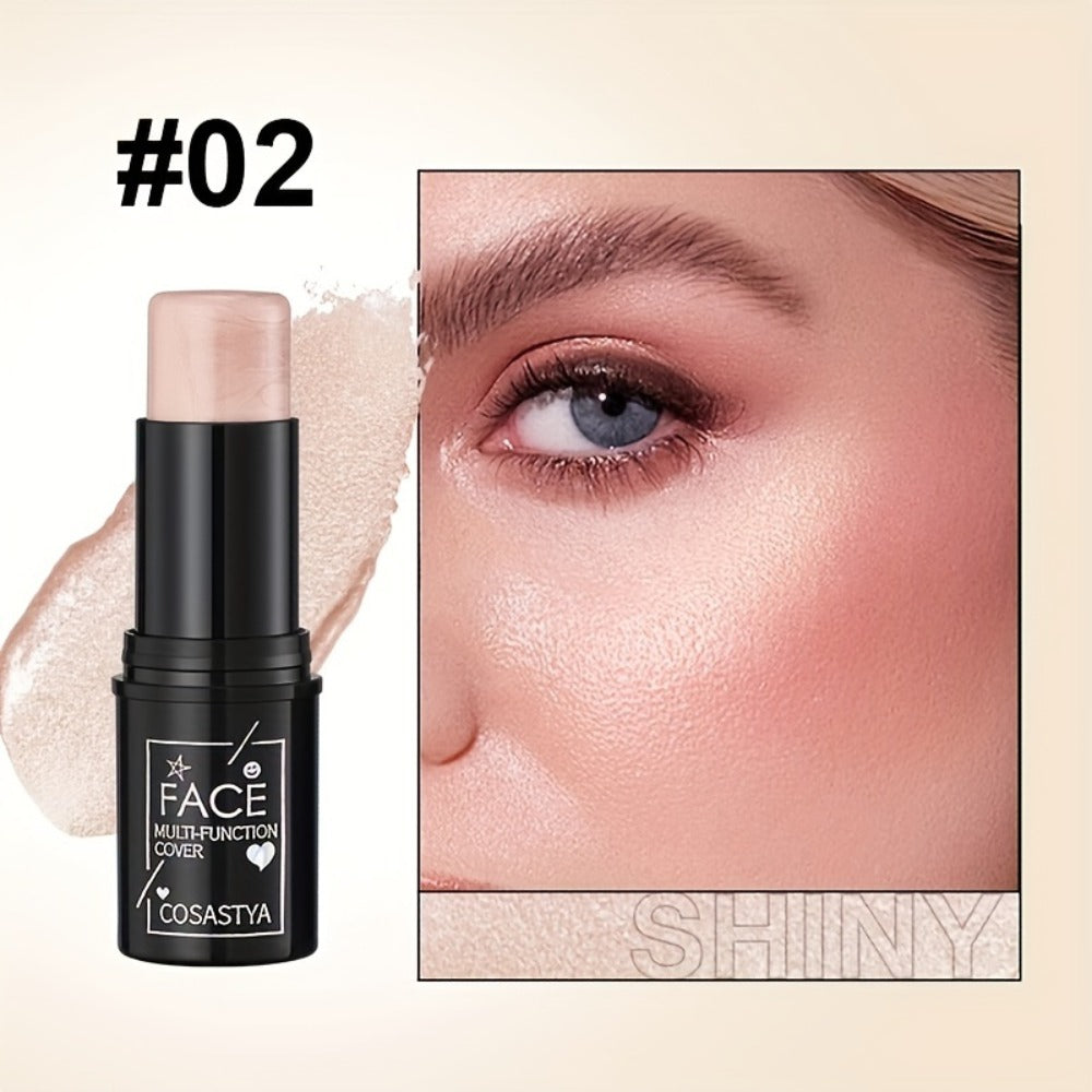 3-in-1 Makeup Stick Set 6pcs — Blush, Eye Shadow & Highlighter Stick, Waterproof Long-Lasting, Moisturizing Pink & Brown Shades, Multi-Use Color Correcting for All Skin Tones